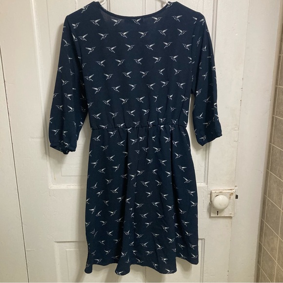 Adorable Dream on M dress size XL navy with bird pattern - Picture 2 of 6